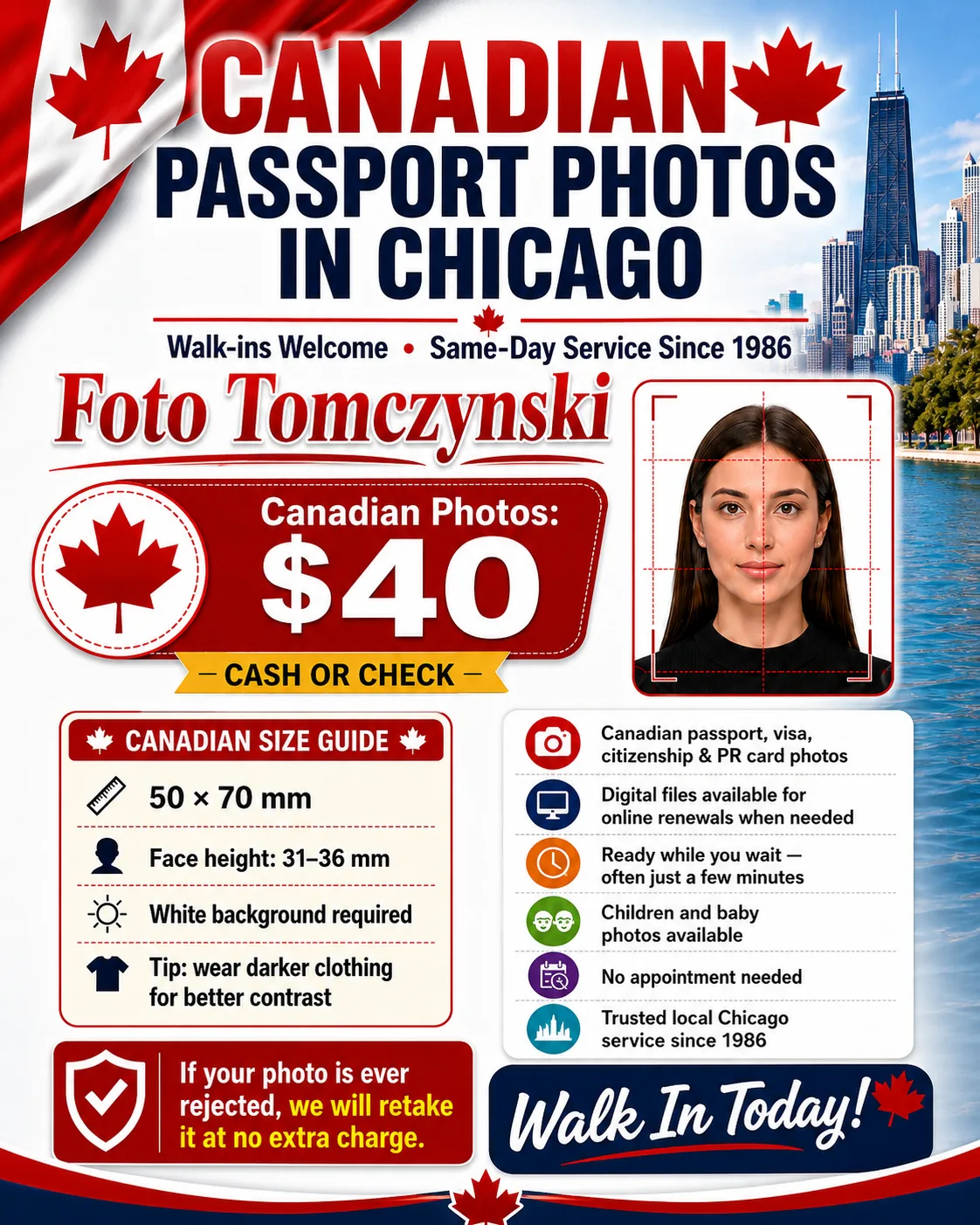 Canadian passport photo requirements and sample photos